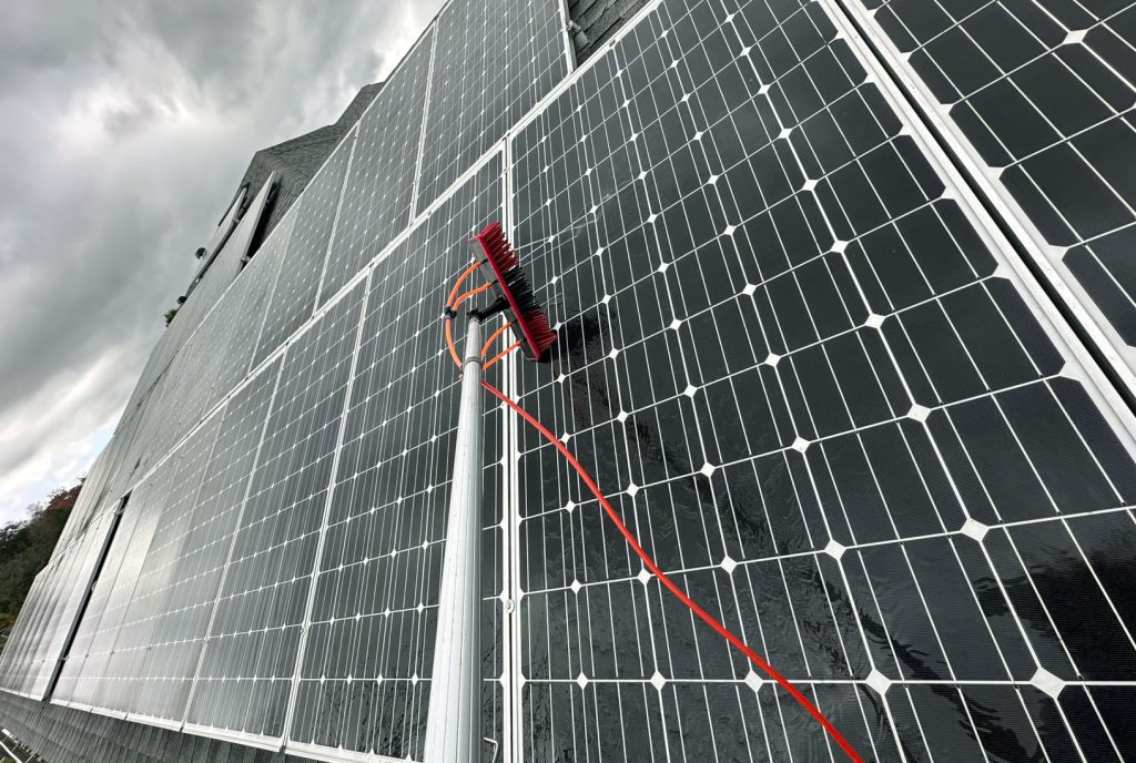 26 FT Solar Panel Cleaning Brush with Water Fed Pole