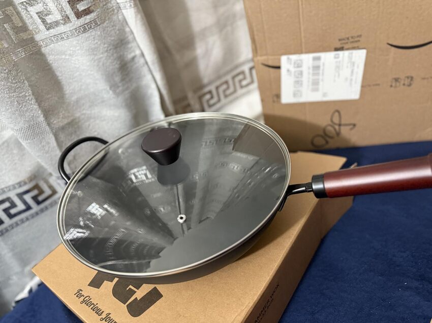 13 Inch Carbon Steel Wok with Lid