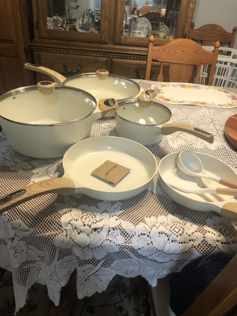 SENSARTE 14-Piece Ceramic Cookware Set