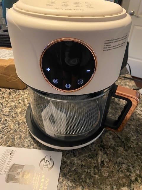 GYMODE 4.7Qt Glass Air Fryer