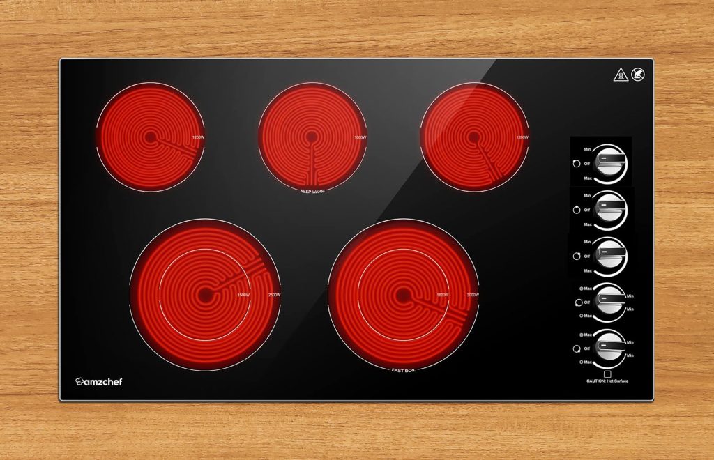 AMZCHEF 36 inch Electric Cooktop