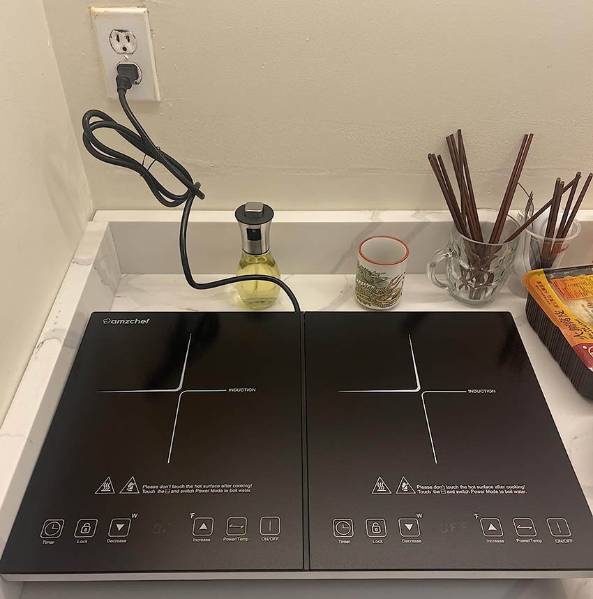 AMZCHEF Double Induction Cooktop 1800W