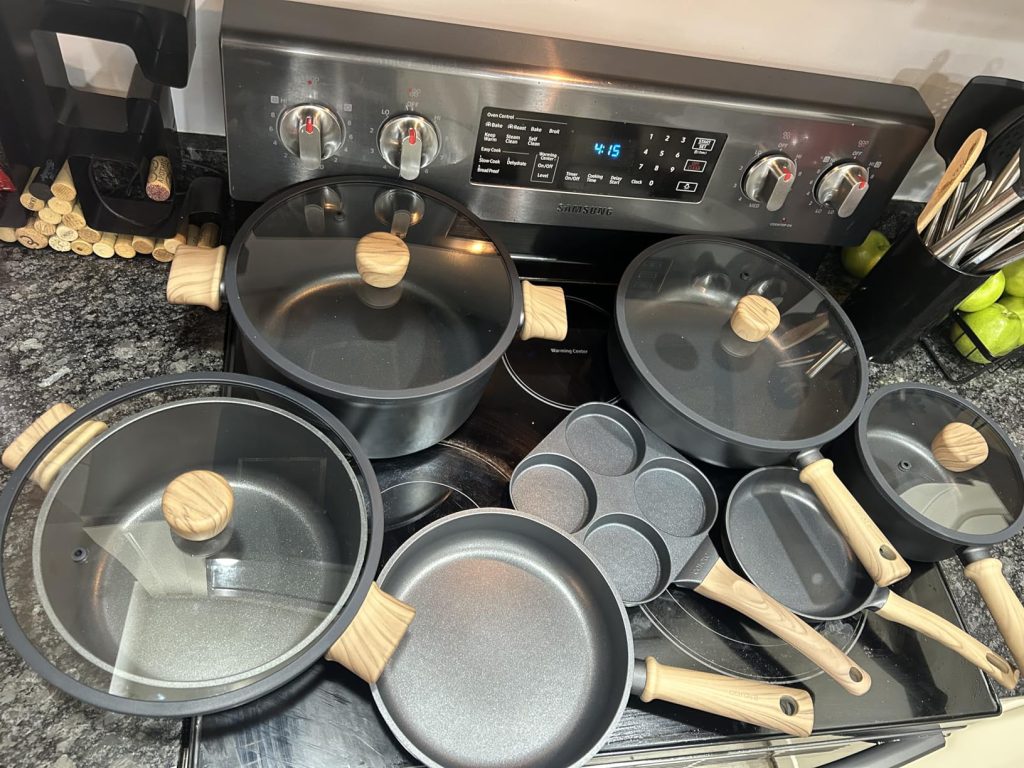 CAROTE 14pcs Nonstick Cookware Set