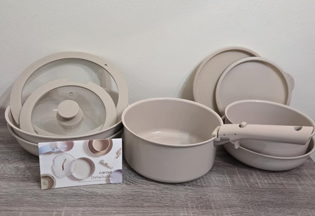 CAROTE Ceramic Cookware Sets 15PCS