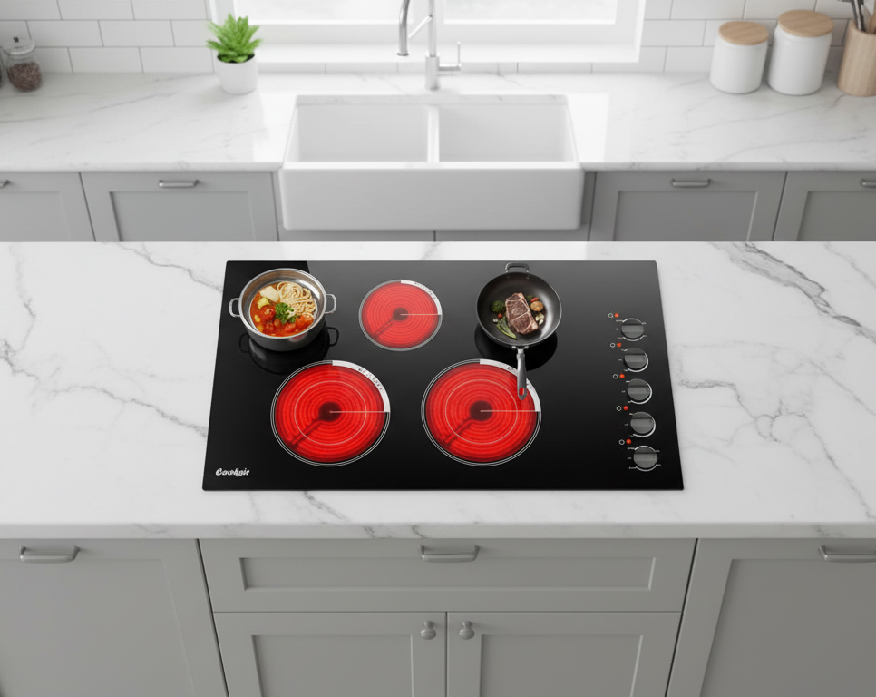 ECOTOUCH 36 Inch Electric Cooktop