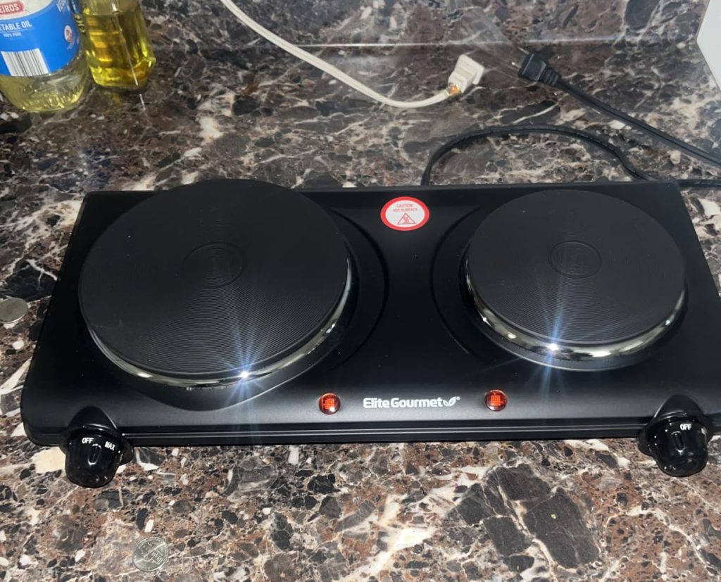 Elite Gourmet Double Cast Iron Burner