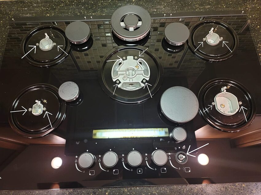 Empava 30″ Gas Cooktop 5 Italy SABAF