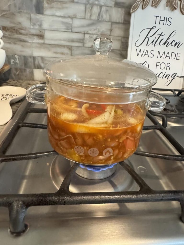 Glass Cooking Pot with Lid