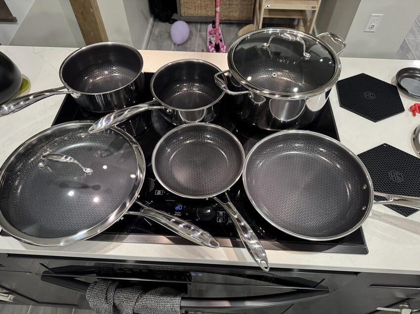 HexClad 6-Piece Hybrid Fry Pan Set