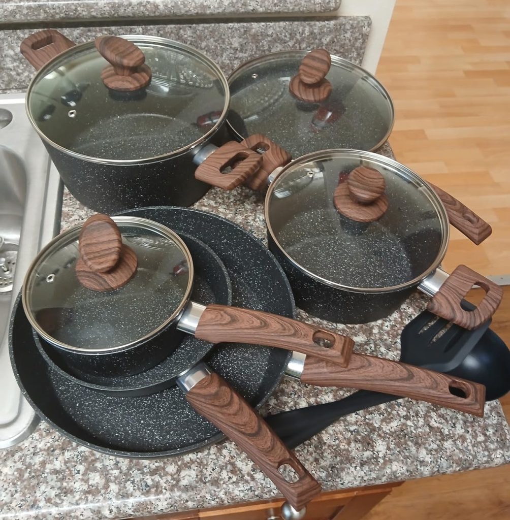 Kitchen Academy 12 Piece Granite Cookware