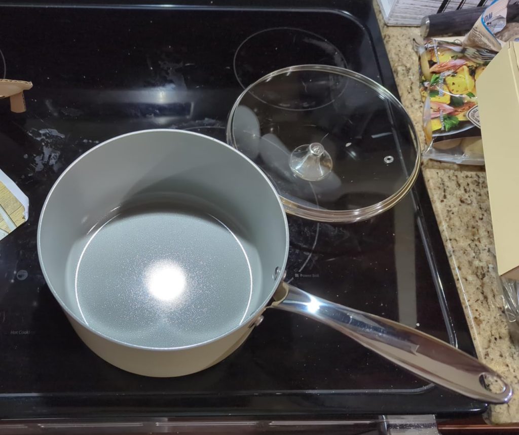 MICHELANGELO 3pc Ceramic Sauce Pan