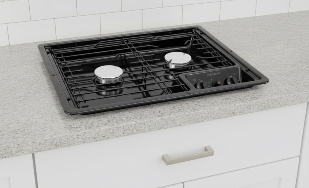 RV 2-Burner Drop-In Propane Cooktop