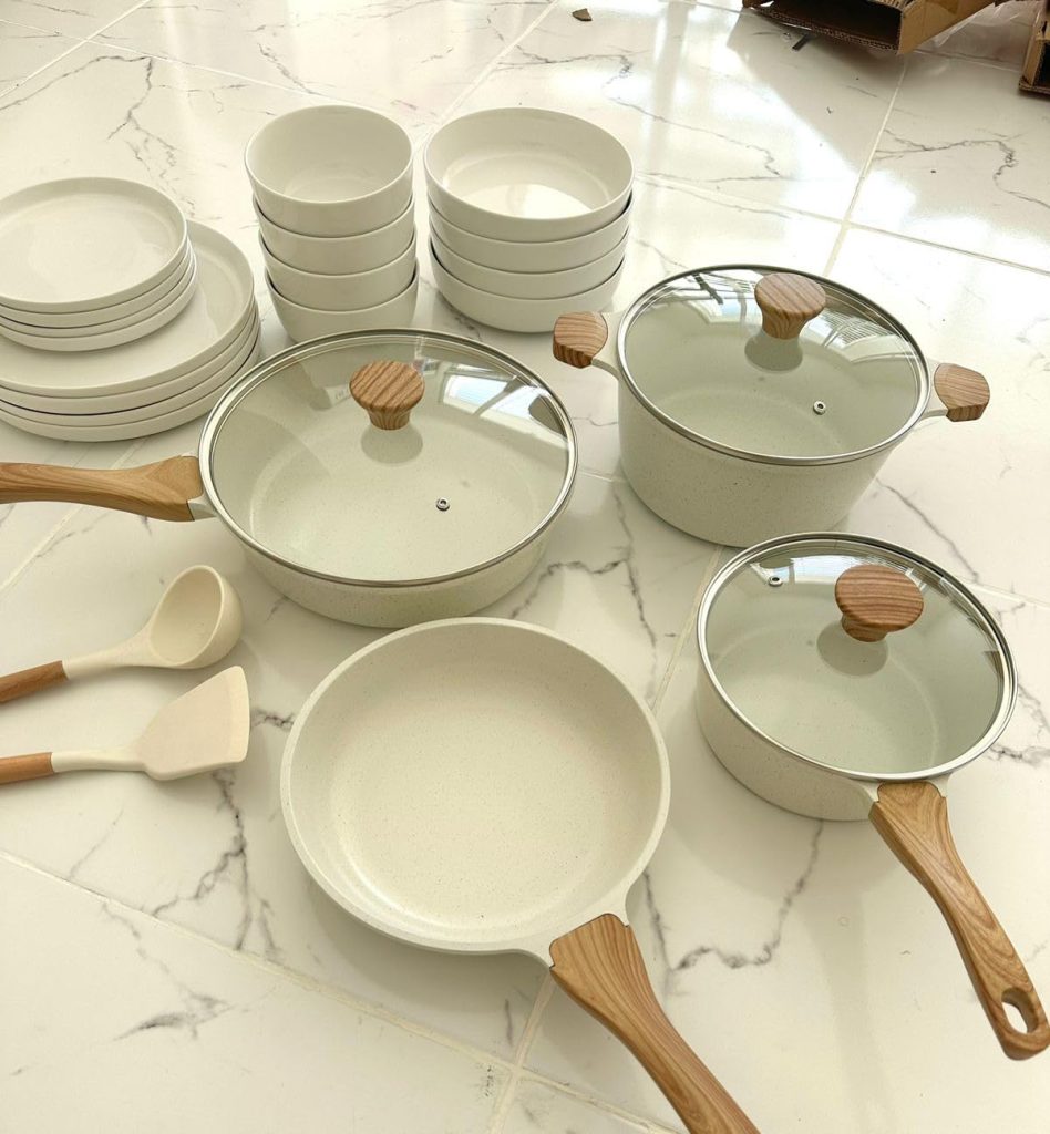 SENSARTE 13-Piece Ceramic Cookware Set 