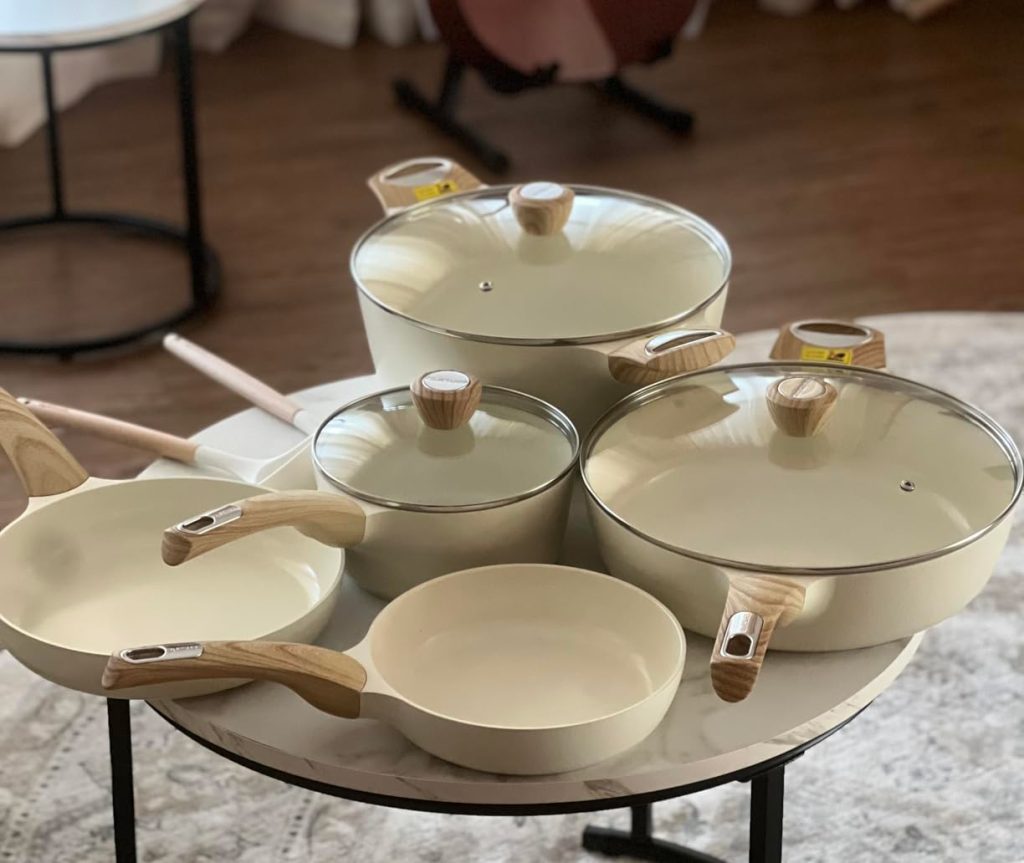 SENSARTE 14-Piece Ceramic Cookware Set