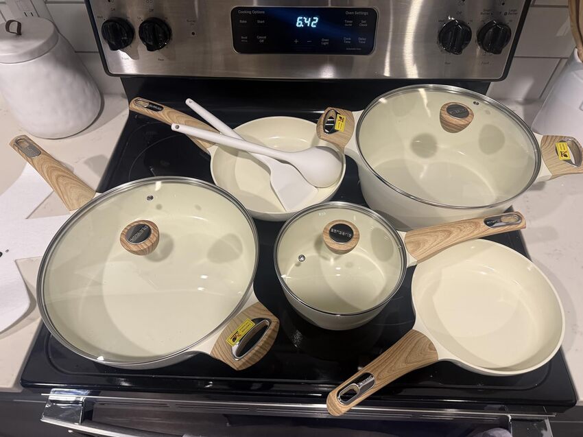 SENSARTE Ceramic Cookware Sets 14-Piece