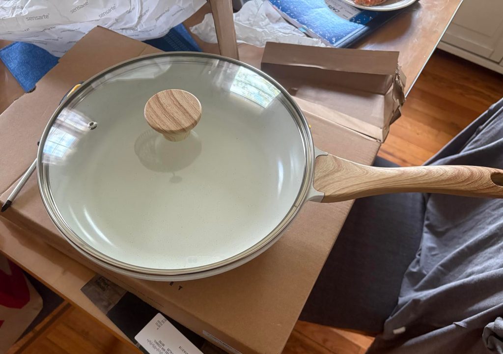 SENSARTE Ceramic Frying Pan with Lid