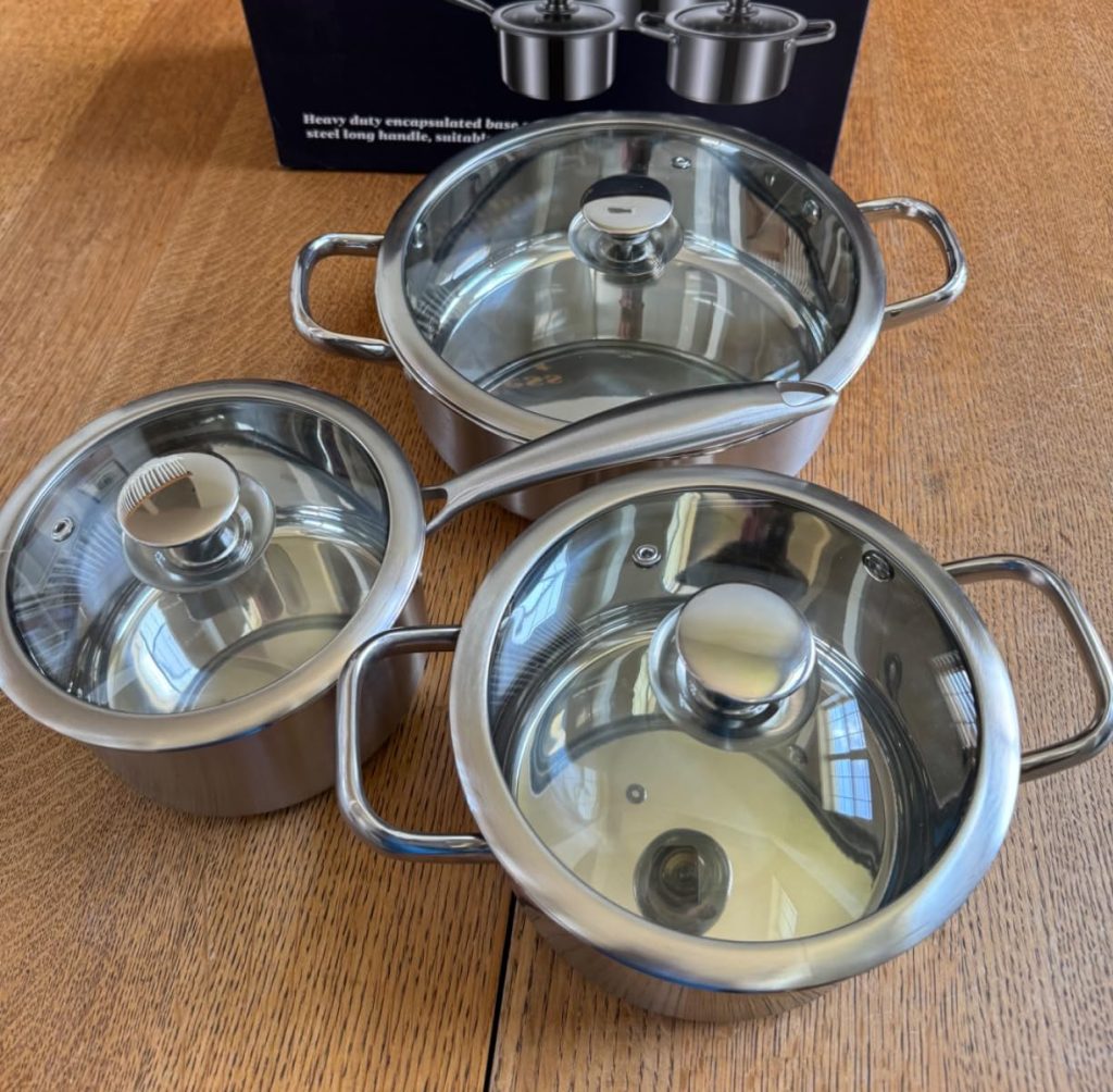SHEUMNT 6PCS Stainless Steel Pot Set