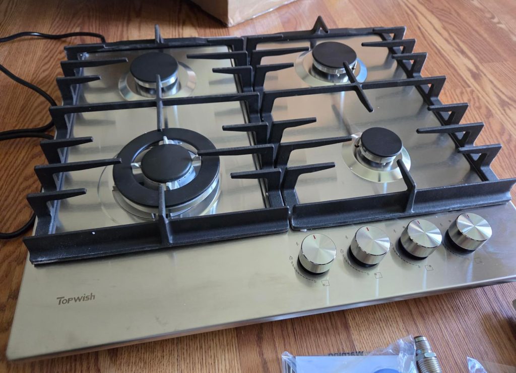 TOPWISH 24 Inch 4 Burner Gas Cooktop