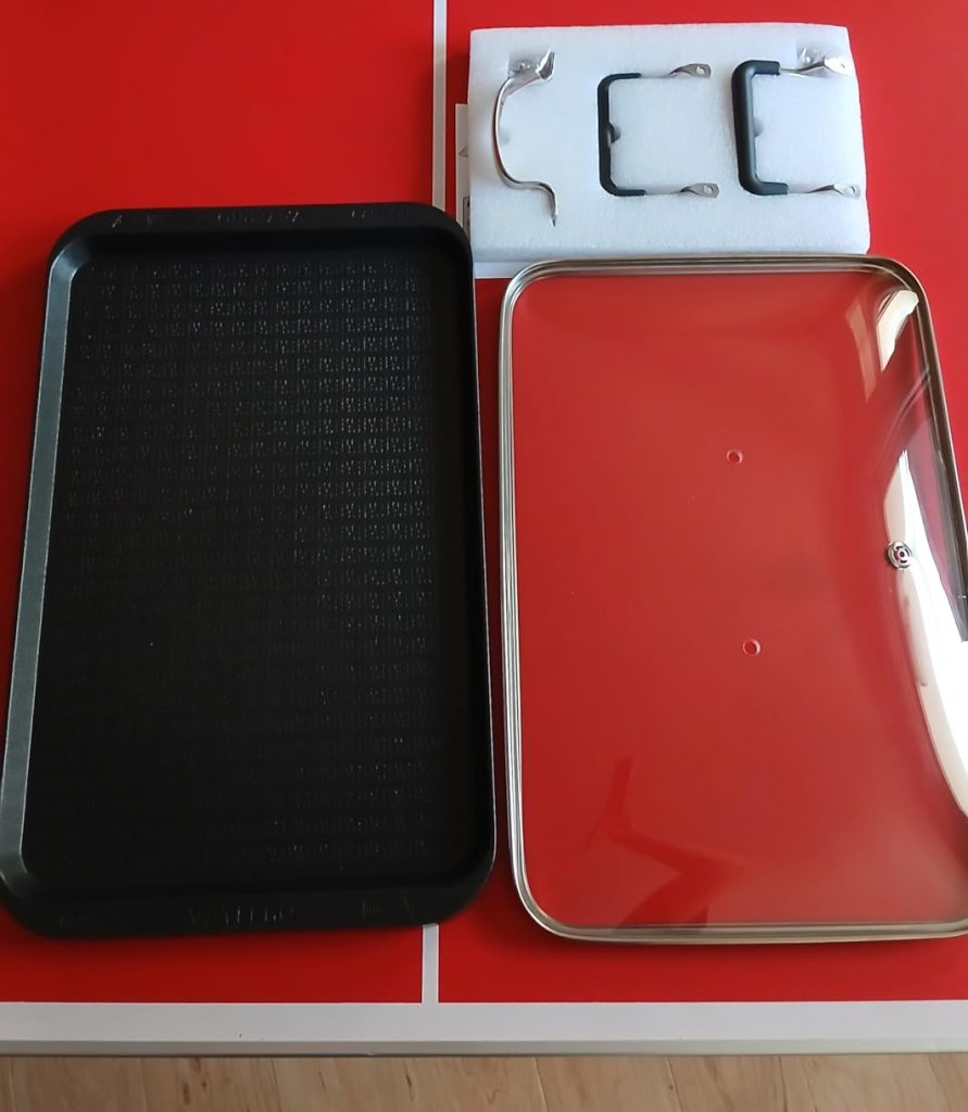 Vayepro 2 Burner Griddle Pan with Lid