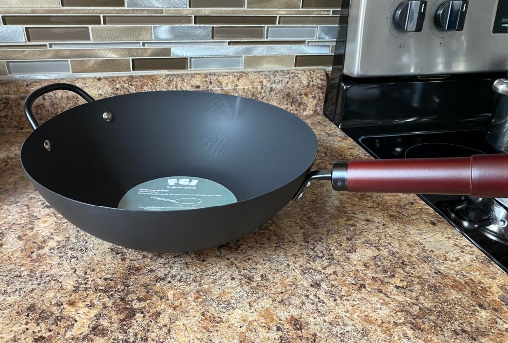 Wok 13 Inch with Glass Lid