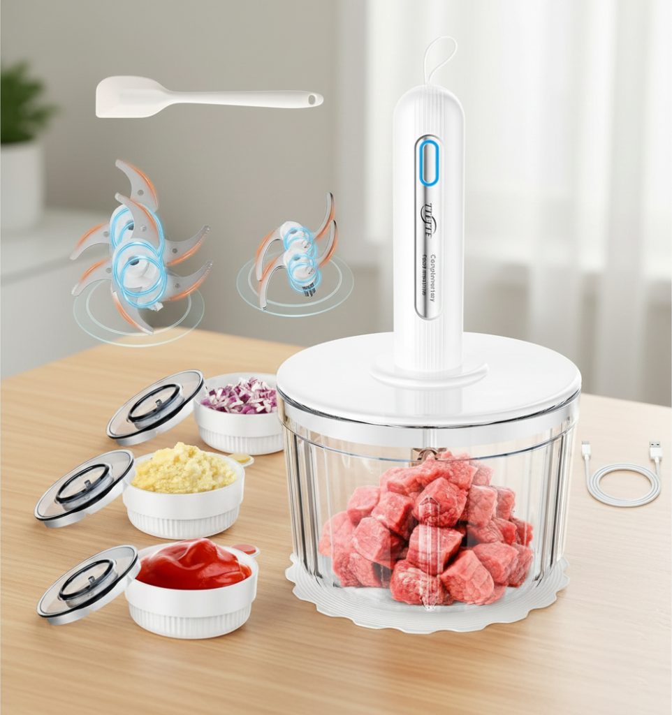 TTFTTF Glass Food Processor 4 Blades