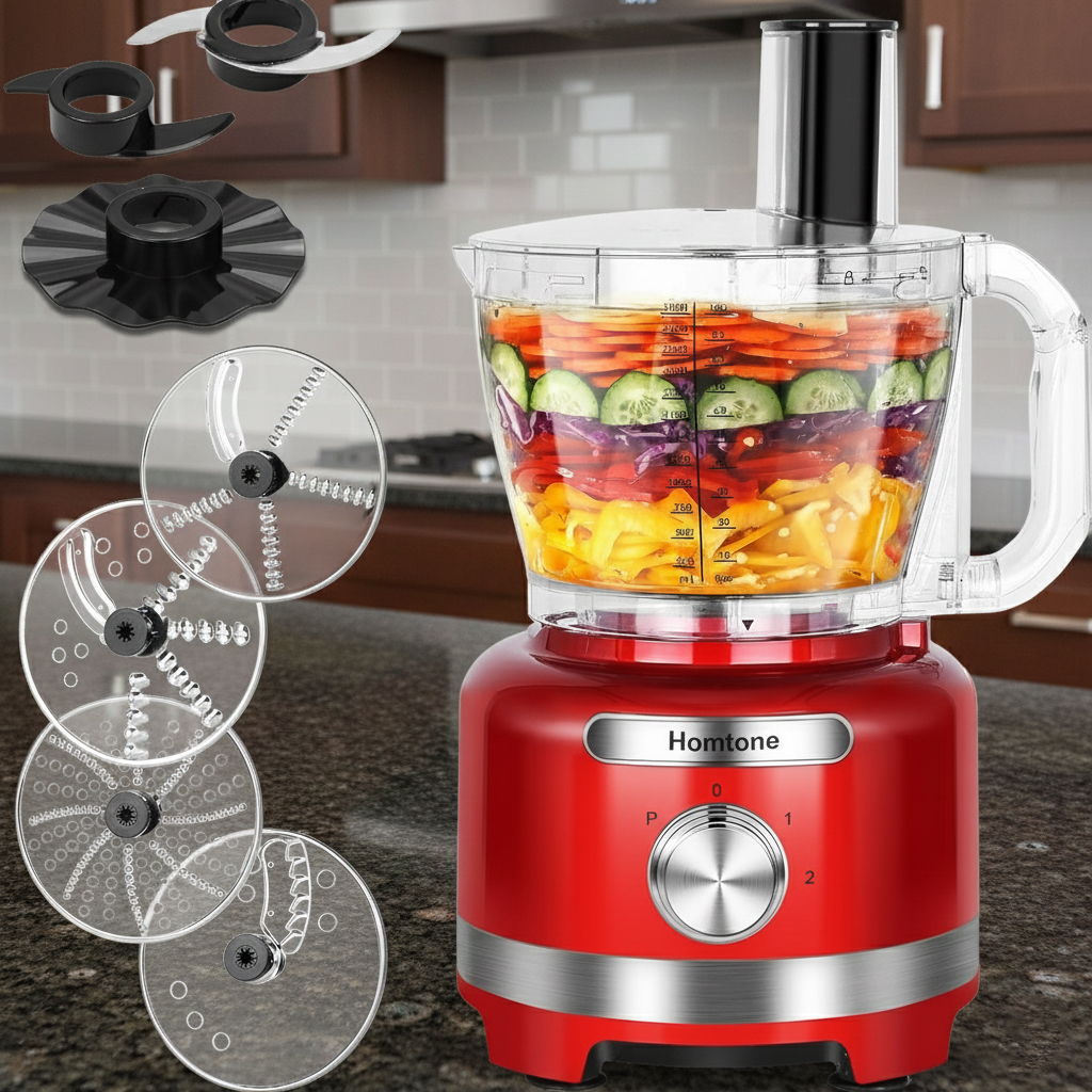 Homtone 16 Cup Food Processor 650W