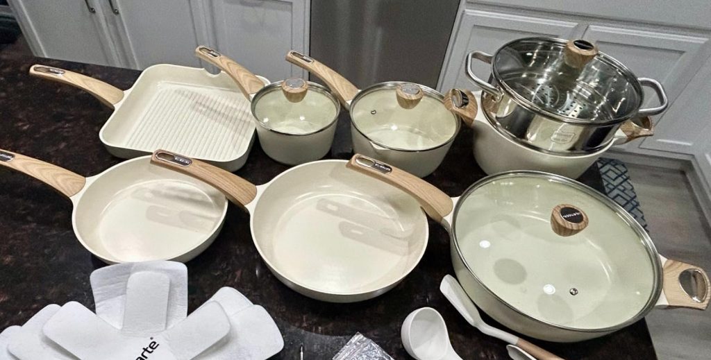 SENSARTE 20PC Ceramic Cookware