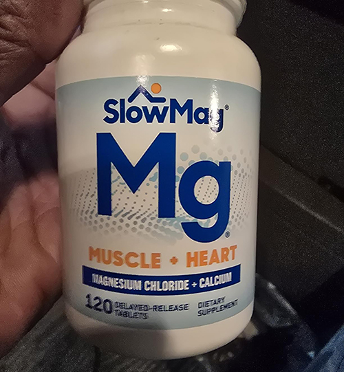 SlowMag Mg Muscle + Heart Magnesium Chloride with Calcium Supplement
