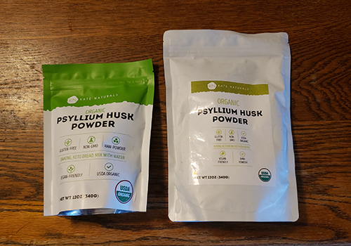 Kate Naturals Psyllium Husk Powder for Fiber Supplement and Keto Fiber