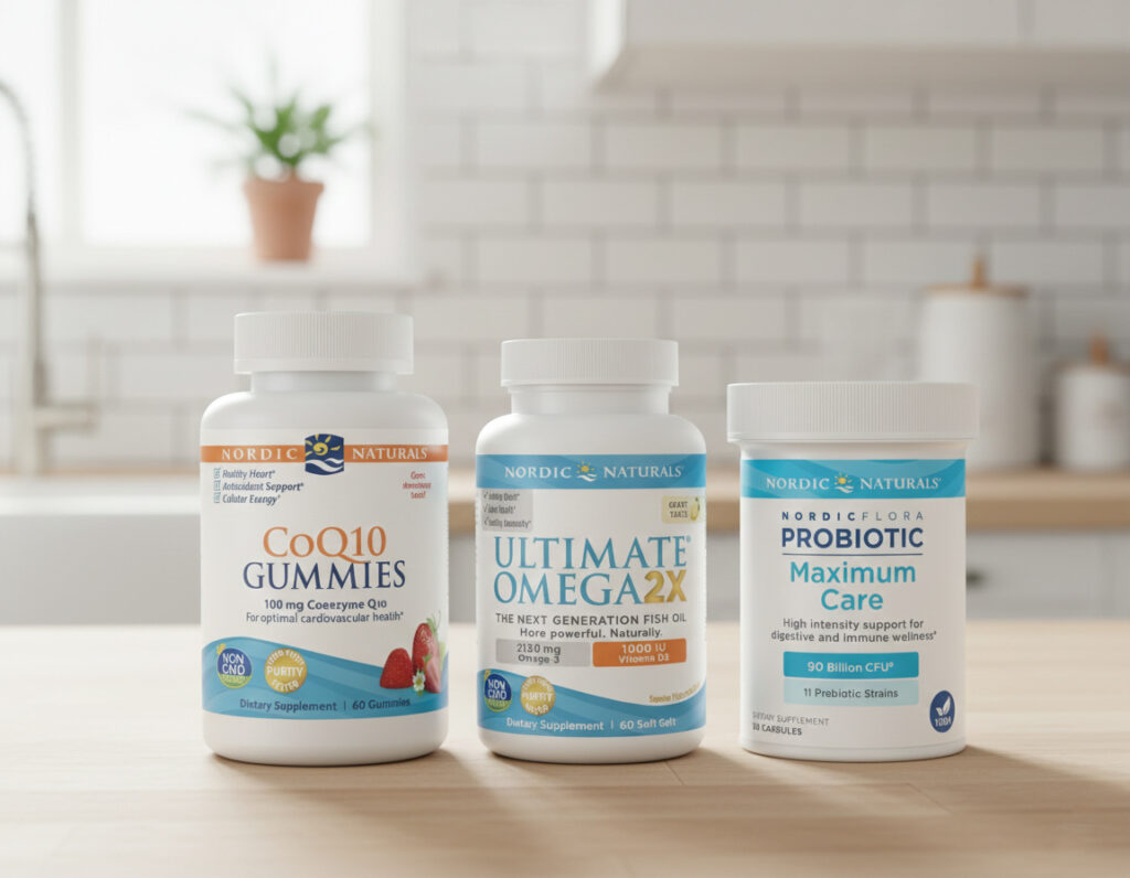 Nordic Naturals for Every Dad Omega Starter Pack – Ultimate Omega 2X with Vitamin D, Probiotic Maximum Care, CoQ10 Gummies