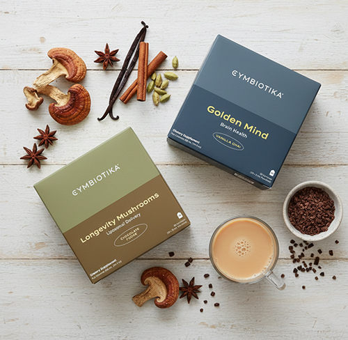 CYMBIOTIKA Liquid Mushroom Supplement & Golden Mind Nootropic Brain Booster Liquid Supplement Bundle