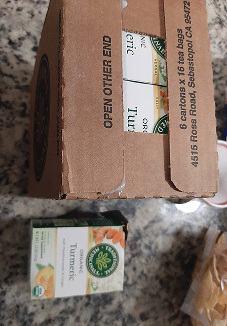 Traditional Medicinals Tea, Organic Turmeric w/ Meadowsweet & Ginger