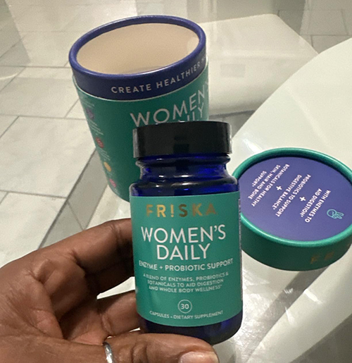 FRISKA Women’s Daily Digestive Enzyme and Probiotics Supplement