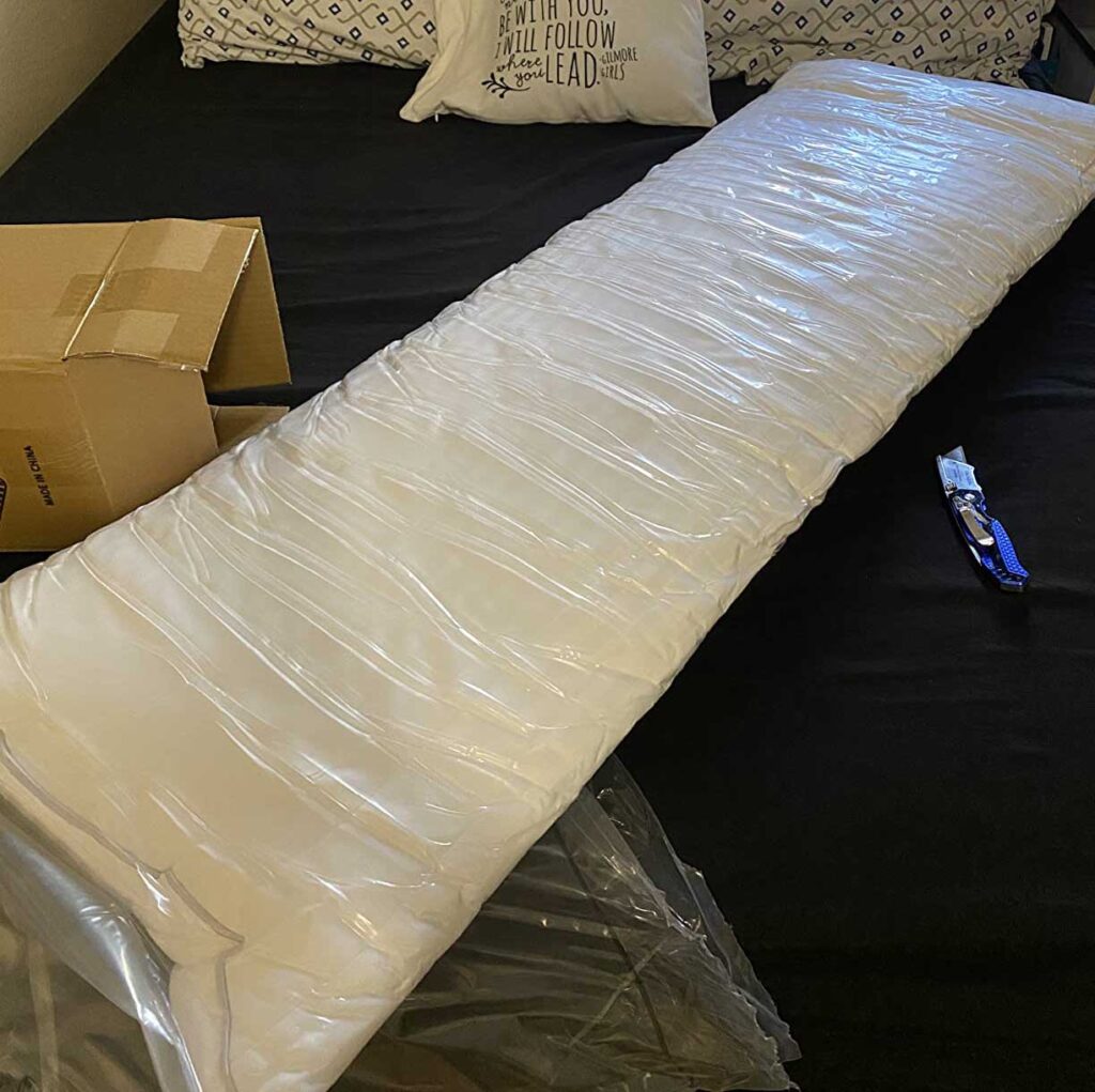 YUGYVOB Cooling Body Pillow for Adults- Satin Stripe Long Pillow for Bed